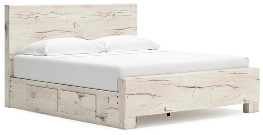 Cama de panel Lawroy King con almacenamiento