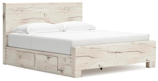 Cama de panel Lawroy King con almacenamiento