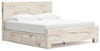 Cama de panel Lawroy King con almacenamiento