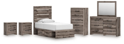 Paquete de dormitorio de 8 piezas
