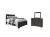 Cama, tocador y espejo Queen Brinxton