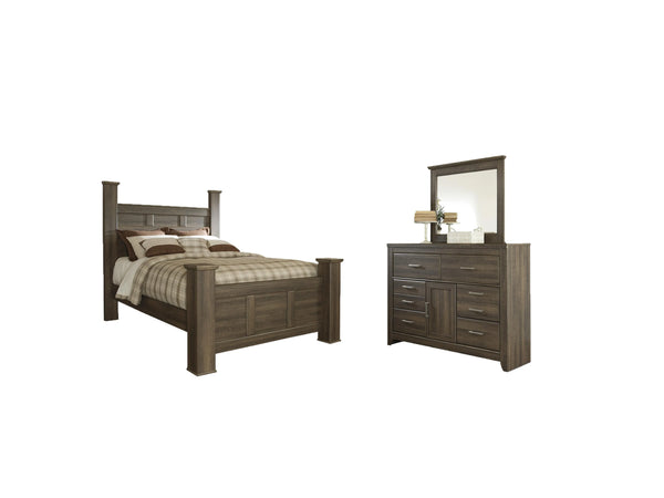 Cama con dosel, cómoda y espejo Juararo