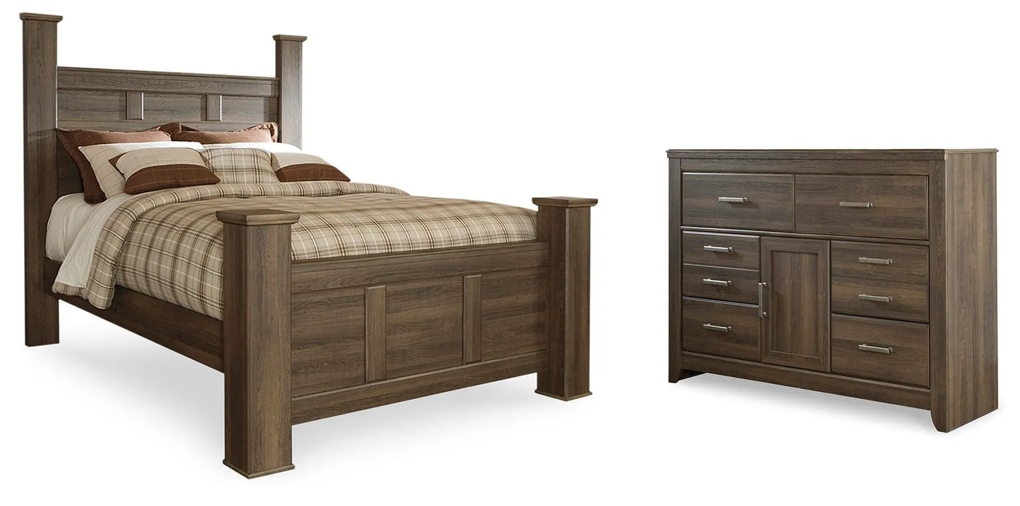 Cama con dosel y cómoda Juararo Queen