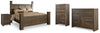 Cama con dosel Juararo King, tocador, cómoda y mesita de noche