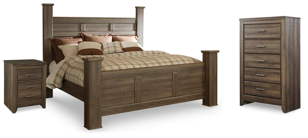 Cama King Juararo, cómoda y mesita de noche