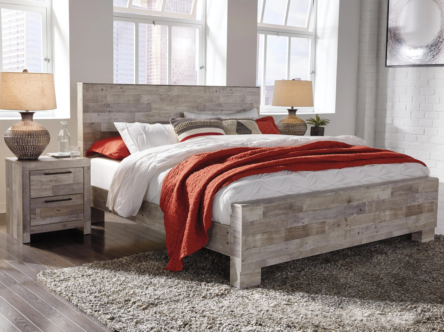 Cama con paneles Effie King