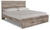 Cama Effie King con panel y 2 cajones de almacenaje