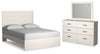 Cama, cómoda y espejo Stelsie Queen