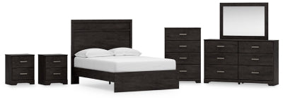 Paquete de dormitorio de 8 piezas