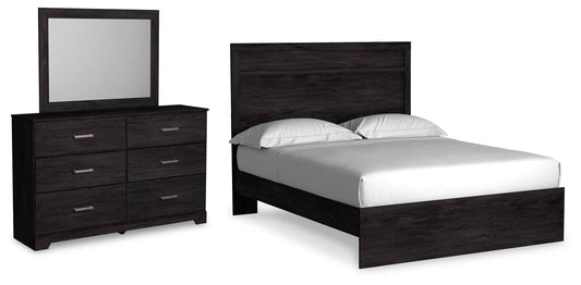 Cama Queen, Cómoda y Espejo Belachime
