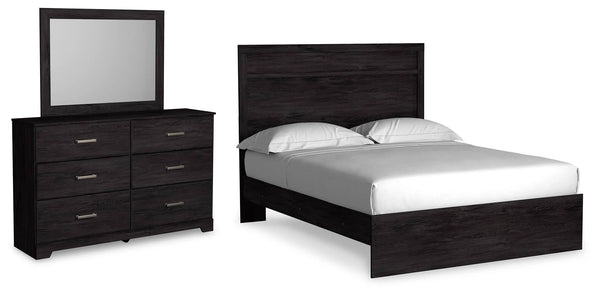 Cama Queen, Cómoda y Espejo Belachime