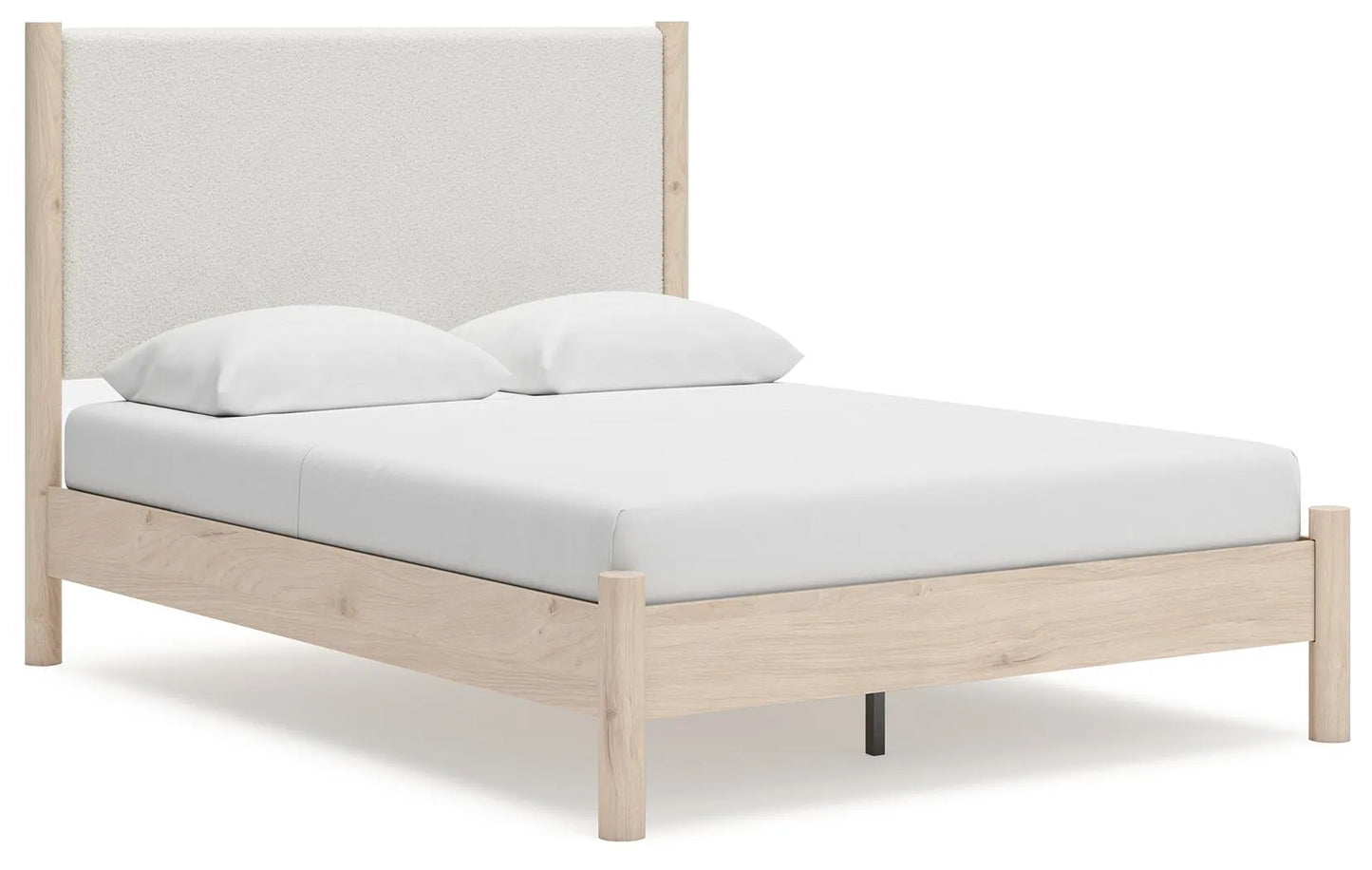 Cama tapizada con paneles tamaño Queen Cadmori