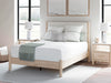 Cama tapizada con paneles tamaño Queen Cadmori
