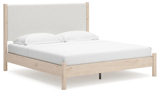 Cama tapizada Cadmori King con panel