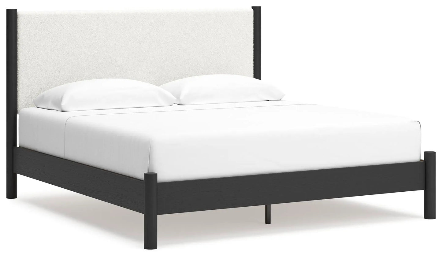 Cama tapizada Cadmori King con panel