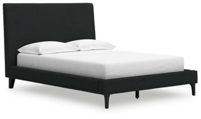 Cama Cadmori completamente tapizada con somier de láminas enrollables