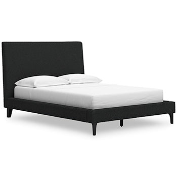 Cama Cadmori completamente tapizada con somier de láminas enrollables