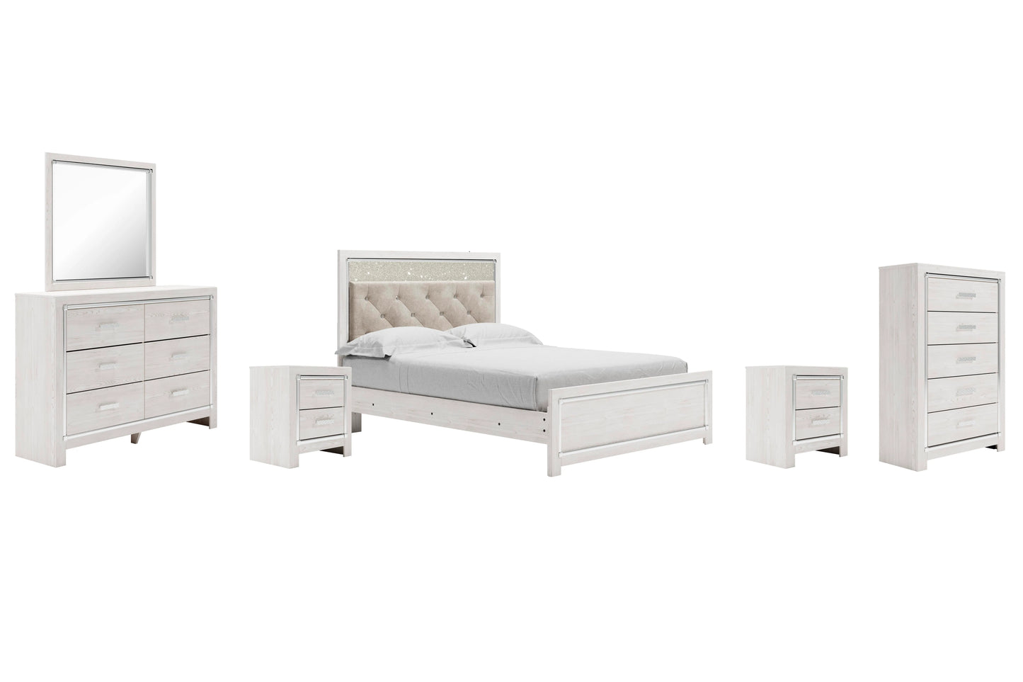 Paquete de dormitorio de 8 piezas