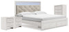 Cama de almacenamiento Altyra King, cómoda y 2 mesitas de noche