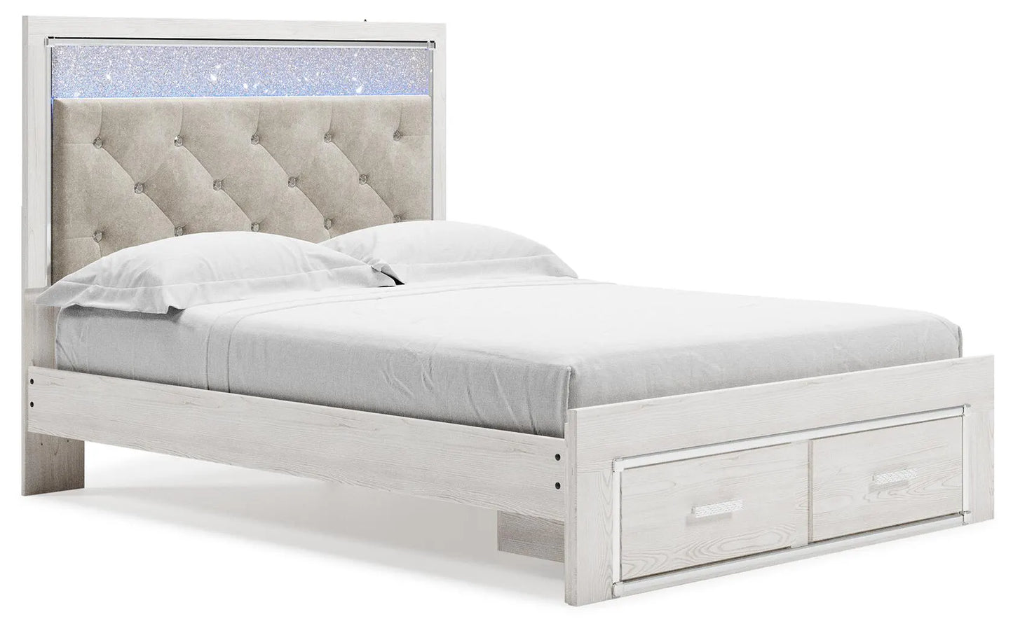 Cama tapizada con almacenaje Altyra Queen