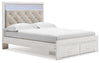 Cama tapizada con almacenaje Altyra Queen