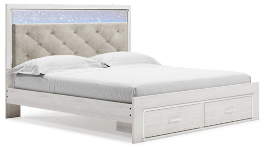 Cama Altyra King tapizada con almacenamiento