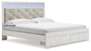 Cama Altyra King tapizada con almacenamiento