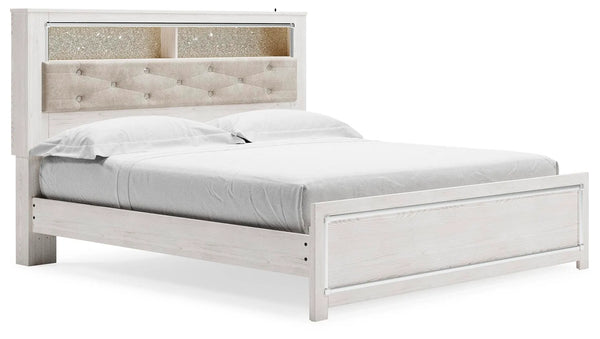 Cama de panel con estantería Altyra King