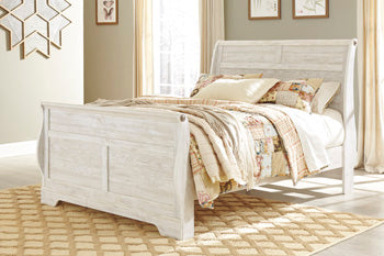 Cama de matrimonio Willowton con cabecero trineo