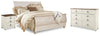 Cama trineo, cómoda y mesita de noche Willowton King