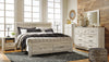 Cama Bellaby King, tocador, espejo, cómoda y 2 mesitas de noche