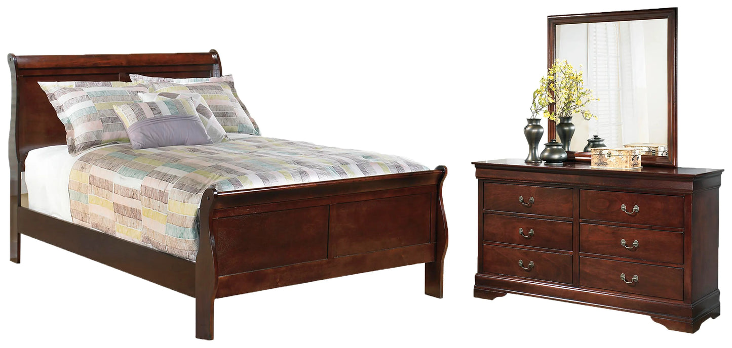 Cama, cómoda y espejo Alisdair Full Sleigh