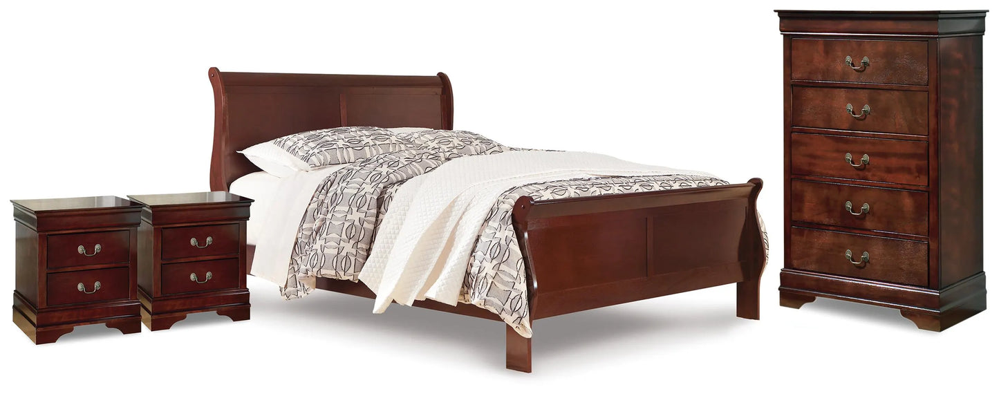 Cama Alisdair Queen, cómoda y 2 mesitas de noche
