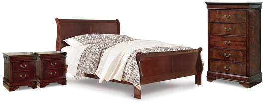 Cama Alisdair Queen, cómoda y 2 mesitas de noche