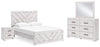 Cama, cómoda, espejo y mesita de noche Queen Cayboni