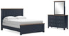 Cama Queen, Cómoda y Espejo Landocken