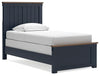 Cama doble Landocken con dos paneles