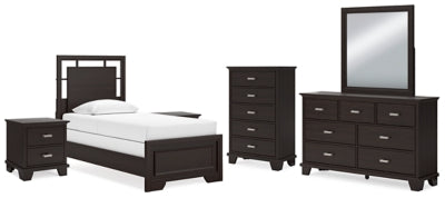 Paquete de dormitorio de 8 piezas