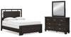 Cama Queen, Cómoda y Espejo Covetown