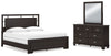Cama, cómoda y espejo King Covetown