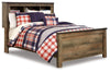 Cama Trinell con panel y estantería completa