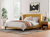 Cama tapizada Maloken Queen con somier de láminas