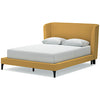 Cama tapizada Maloken Queen con somier de láminas