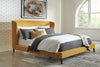 Cama tapizada Maloken California King con láminas enrollables