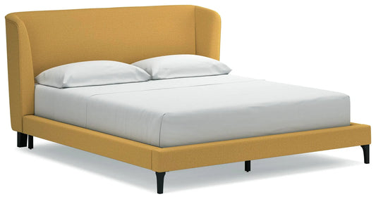 Cama tapizada Maloken California King con láminas enrollables