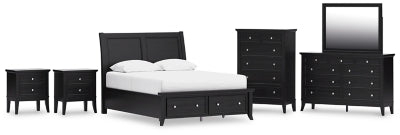 Paquete de dormitorio de 8 piezas