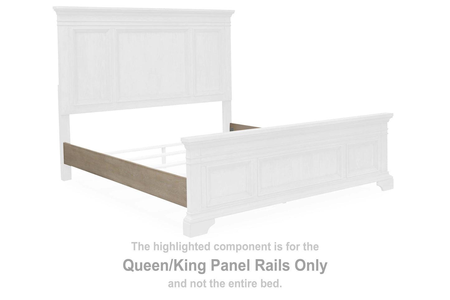 Rieles de panel Vallardia para cama Queen/King