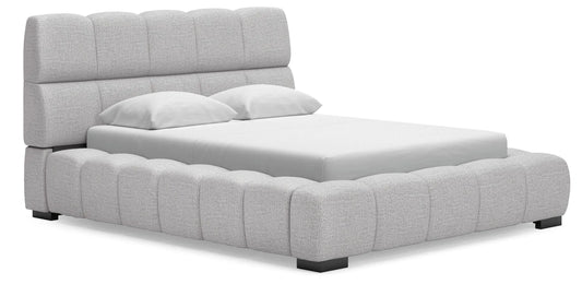 Cama tapizada tamaño Queen Jesstean