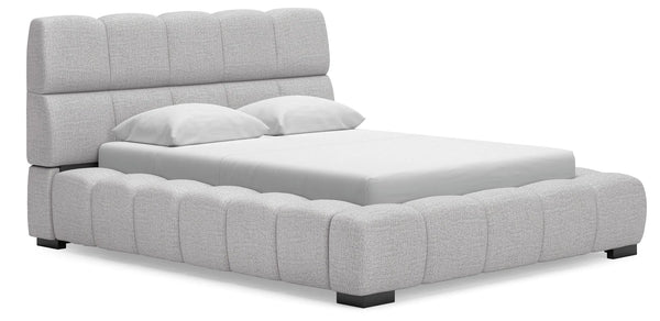 Cama tapizada tamaño Queen Jesstean