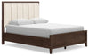 Cama tapizada tamaño Queen con panel Westonfort